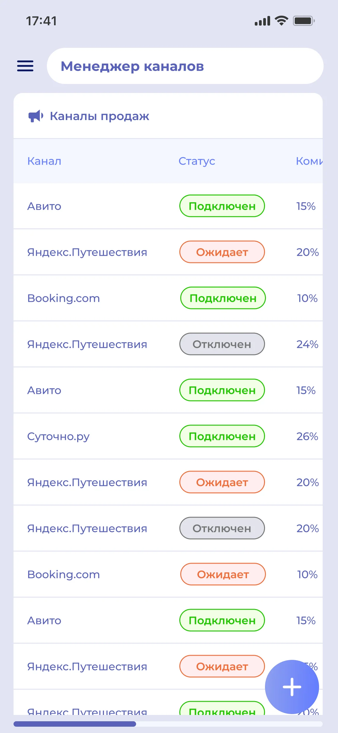Менеджер каналов